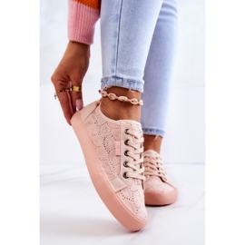 Openwork Sneakers Big Star JJ274059 Vaalea pinkki vaaleanpunainen 2