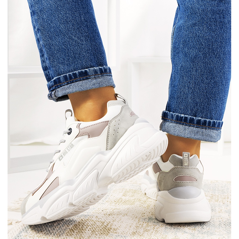 Valkoiset lenkkarit Big Star HH274255 beige valkoinen 2