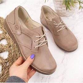 Mukavuus nahkakengät Helios 715 beige 1