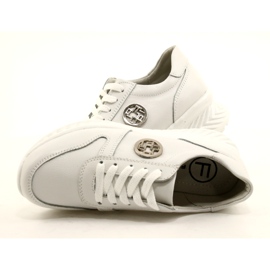 Naisten urheilukengät sidottu Filippo DP3547 / 22 WH Valkoinen hopea 6