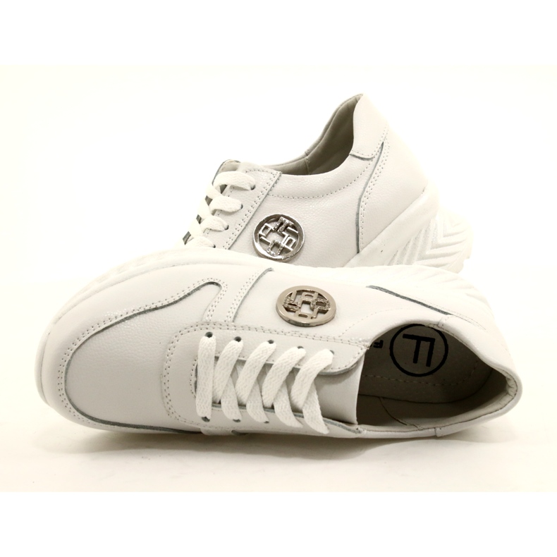 Naisten urheilukengät sidottu Filippo DP3547 / 22 WH Valkoinen hopea 6