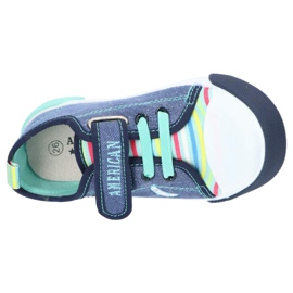 American Club Velcro Boys Sneakers American Ten14/22 Farku -nahkainen insertti sininen 3