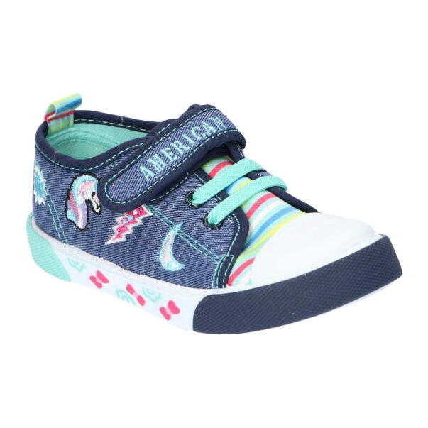 American Club Velcro Boys Sneakers American Ten14/22 Farku -nahkainen insertti sininen 2