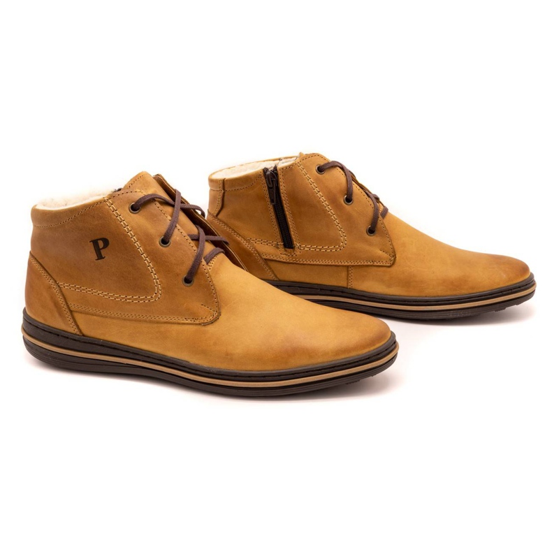 Polbut 339 punaiset kengät miehille ruskea oranssi 3