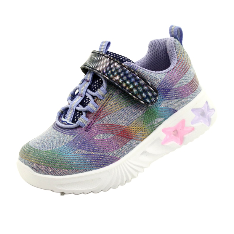 American Club ADI-urheilukengät LED hehkuva tarranauha ES87 / 22 violetti 3