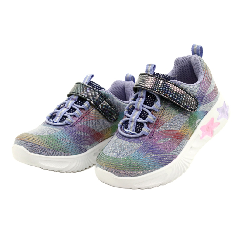 American Club ADI-urheilukengät LED hehkuva tarranauha ES87 / 22 violetti 2