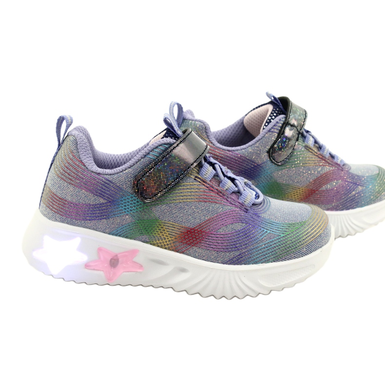 American Club ADI-urheilukengät LED hehkuva tarranauha ES87 / 22 violetti 7