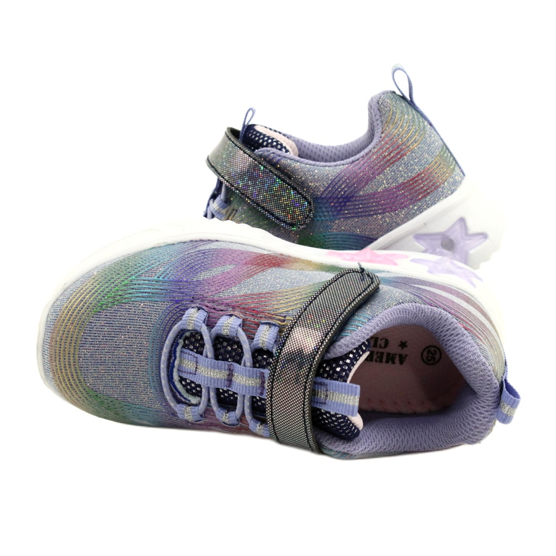 American Club ADI-urheilukengät LED hehkuva tarranauha ES87 / 22 violetti 4