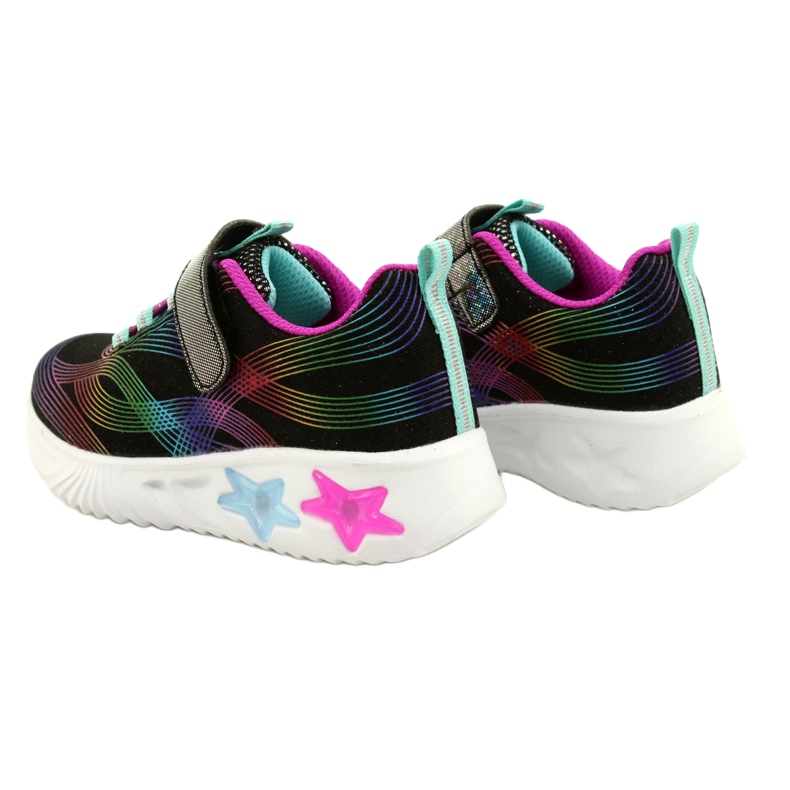 American Club ADI Sports Shoes LED hehkuva tarranauha ES87 / 22 musta monivärinen 5