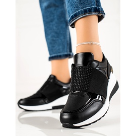 Weide Slip-on kengät kristalleilla musta 1