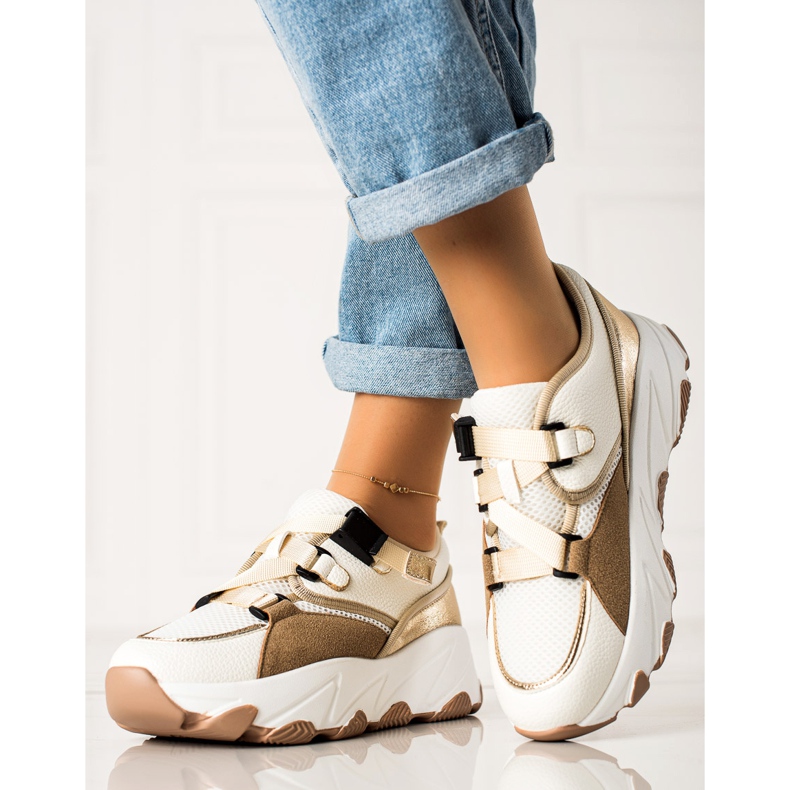 W. Potocki Tennarit Potocki-soljella beige valkoinen kultainen 2