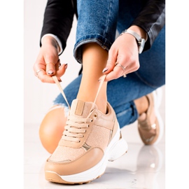 Diamantique Tyylikkäät lenkkarit lavalla beige 1