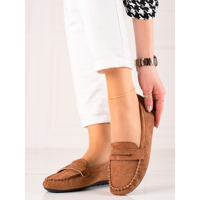 TRENDI Mukavat mokkanahkaiset leivonnaiset ruskea 2