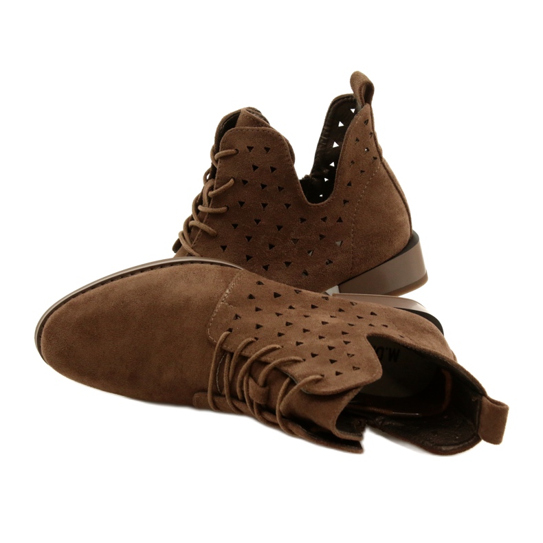 Naisten mokkanahkasaappaat Daszyński Ruskea SA197-10 6