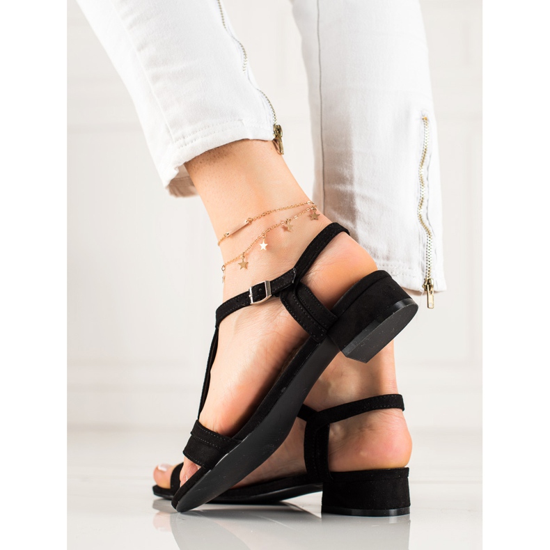 Klassiset mokkanahkaiset VINCEZA sandaalit musta 2