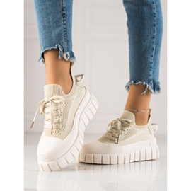 TRENDI Avoimet lenkkarit lavalla beige 1