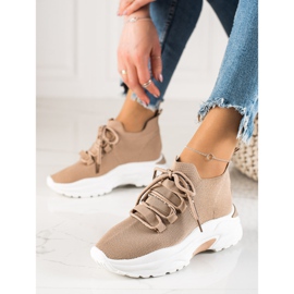 Camo Mukavat urheilukengät alustalla beige 1