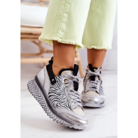 Naisten nahkaiset Maciejka-lenkkarit 04916-03 harmaa 2