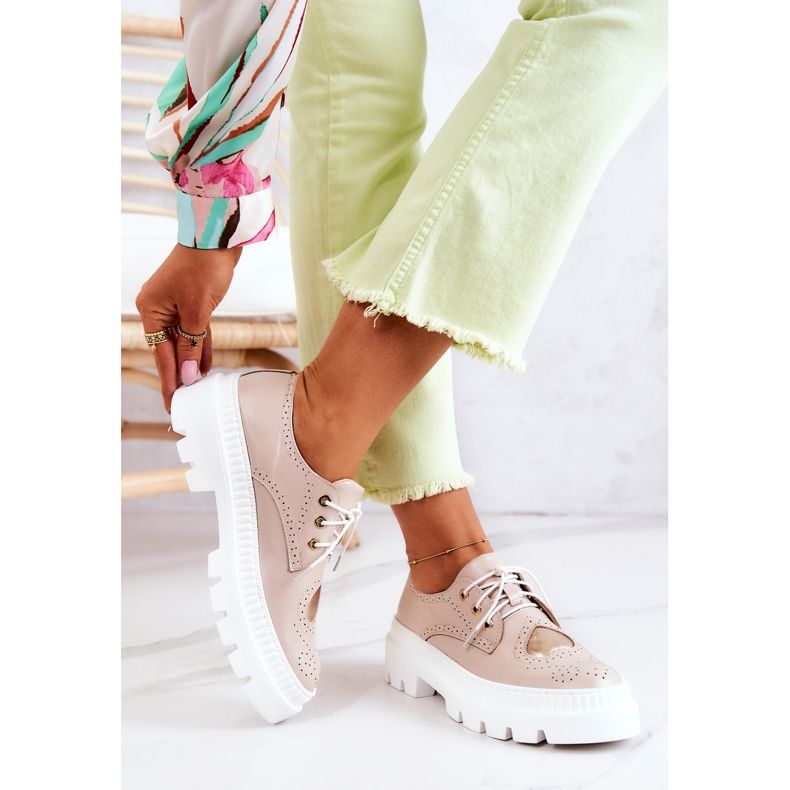 FILIPCZYK Nahkakengät sydämillä Beige Curtis 2