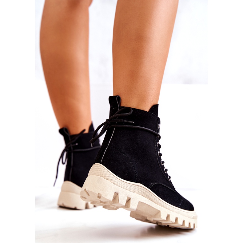 PS1 Suede Boots Tied Black Hurricane musta 4