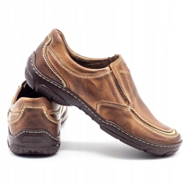 Joker Miesten nahkakenkä 213 ruskea 3