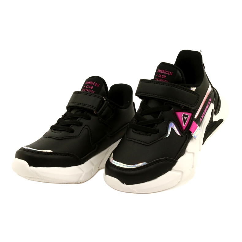 American Club Tarranauha Sports -kengät hologrammilla AA24/22 mustalla 2