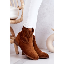 S.Barski Suede naisten saappaat piilotettu kiila Camel Solene ruskea 1