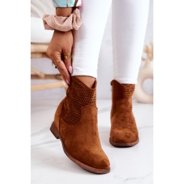 S.Barski Suede naisten saappaat piilotettu kiila Camel Solene ruskea 3