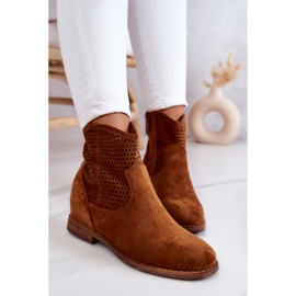 S.Barski Suede naisten saappaat piilotettu kiila Camel Solene ruskea 6