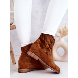 S.Barski Suede naisten saappaat piilotettu kiila Camel Solene ruskea 7