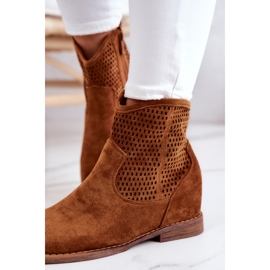 S.Barski Suede naisten saappaat piilotettu kiila Camel Solene ruskea 8