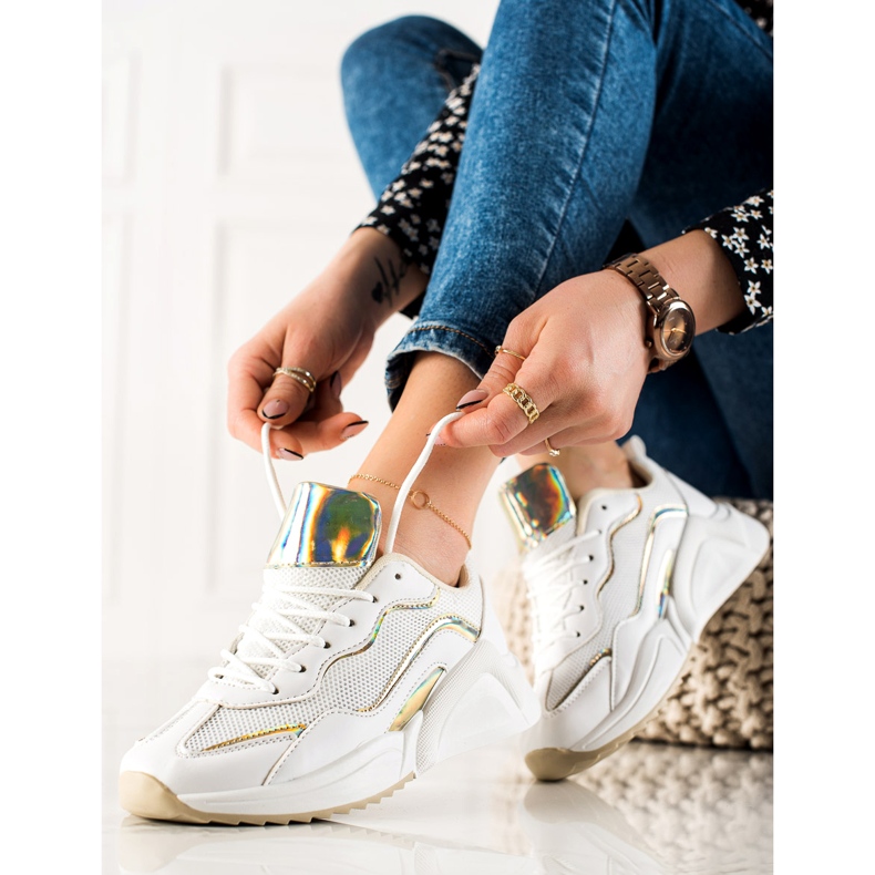 TRENDI Tennarit holoefektillä valkoinen 1