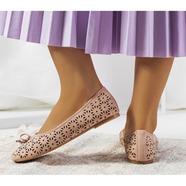 Betta pinkki harjakattoiset ballerinat vaaleanpunainen 1