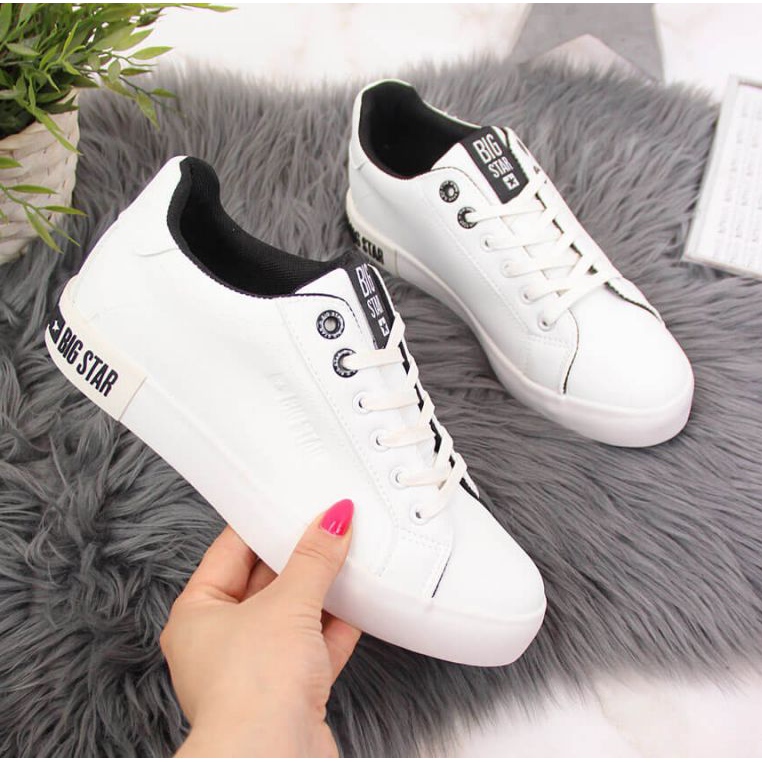 Matalat tennarit ekologisella nahalla Big Star W II274031 valkoinen 1