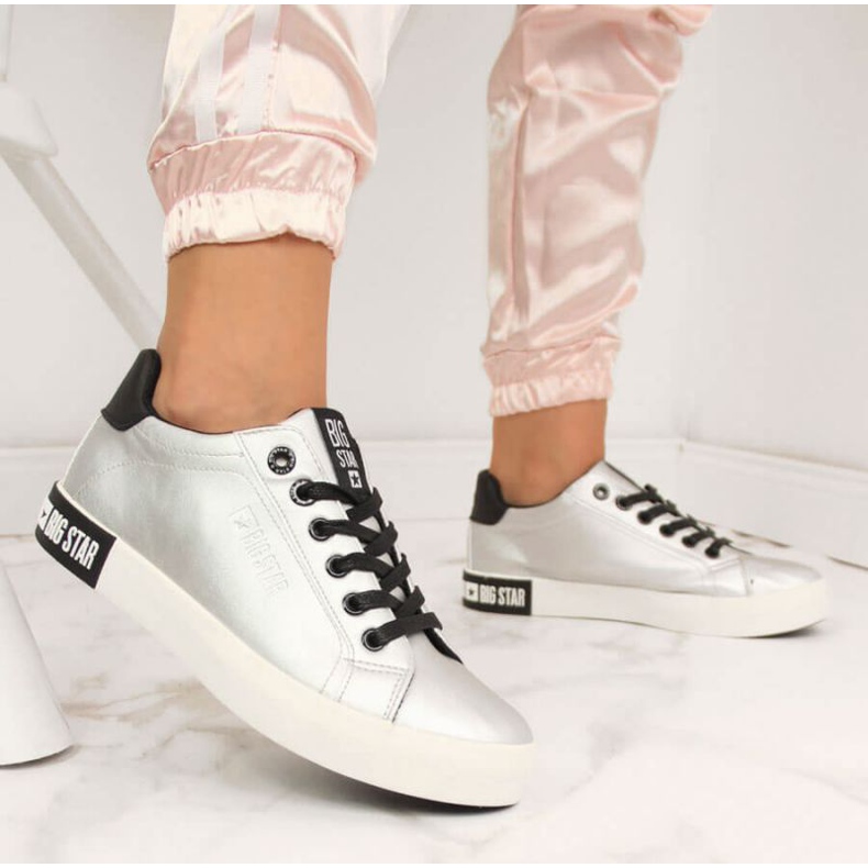 Matalat tennarit ekologisella nahalla Big Star W II274034 hopea 2