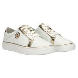 Filippo Tyylikkäät nahkalenkkarit DP3617 / 22 WH valkoinen 3