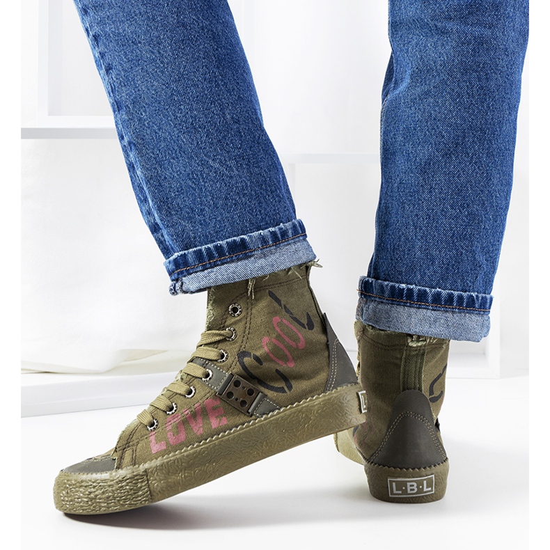 Amabellan vihreät nilkkakorkeat tennarit khaki 2