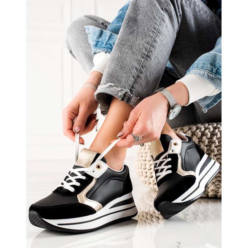 TRENDI Tyylikkäät lenkkarit musta 1