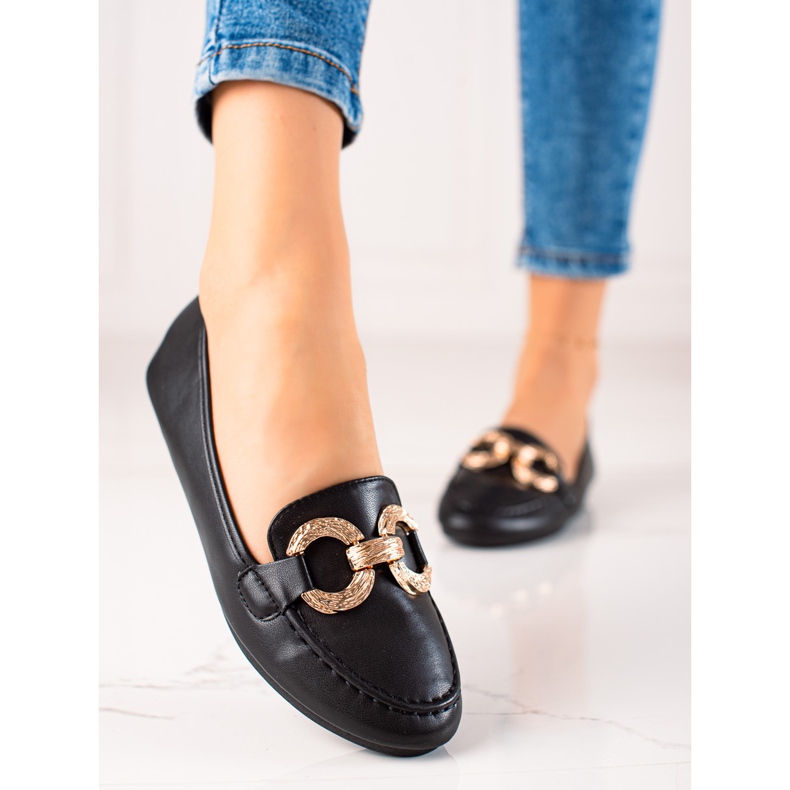 Seastar Mustat Loaferit Eco -Nahkaa 1