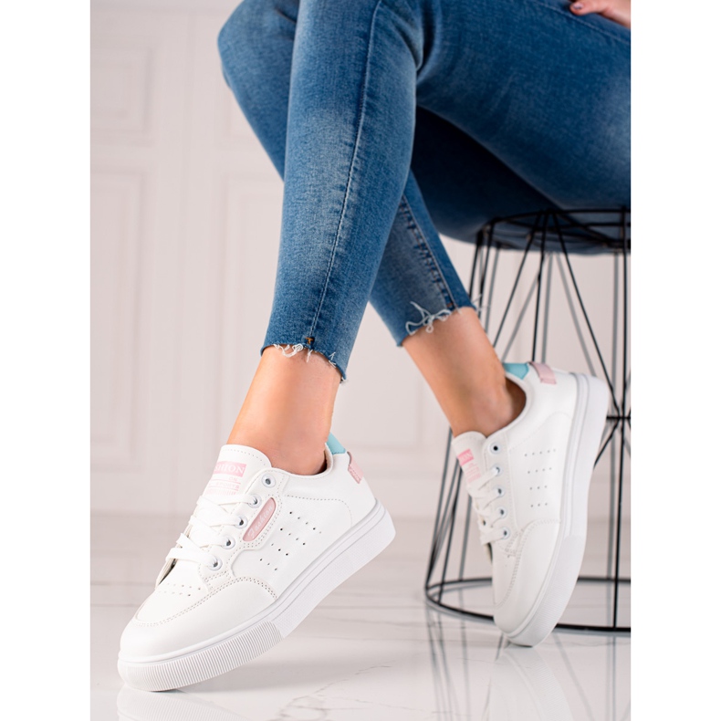 TRENDI Urheilukengät eko -nahkaa valkoinen 1