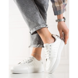 TRENDI Urheilukengät eko -nahkaa valkoinen 1