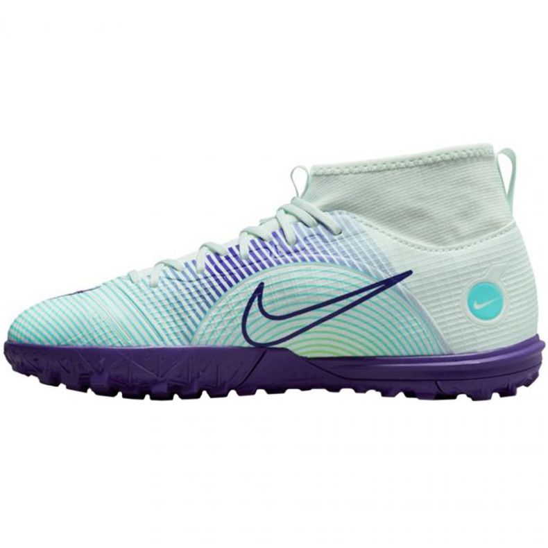 Nike Mercurial Superfly 8 Academy Mds Tf Jr DN3776 375 jalkapallokengät monivärinen vihreä 1