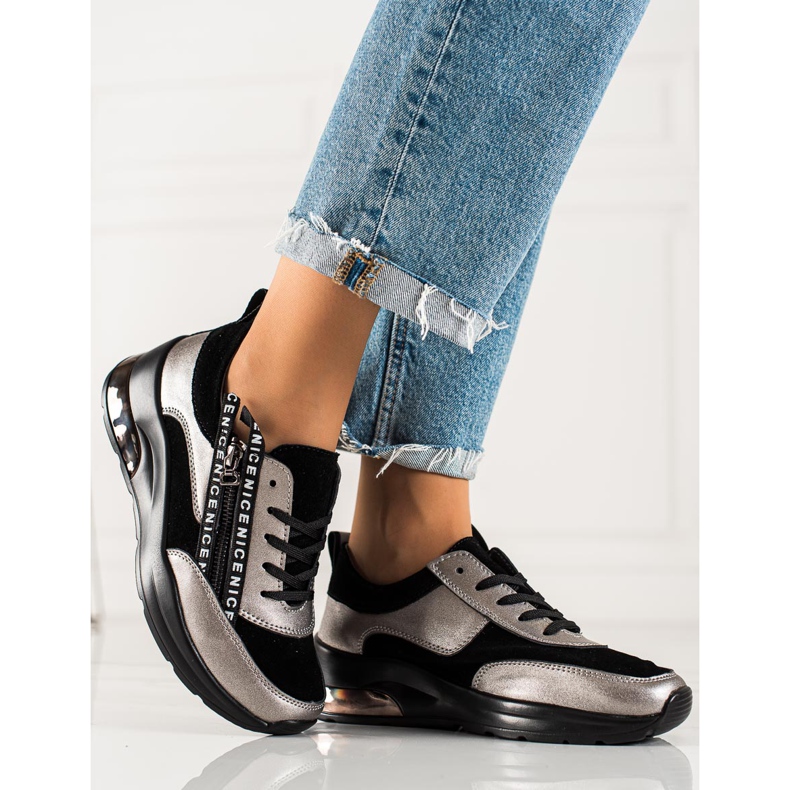 Goodin Nahkaiset tennarit vetoketjulla musta 2