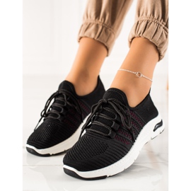 TRENDI Liukastettavat urheilukengät musta 2