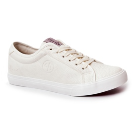 Miesten nahkalenkkarit Cross Jeans JJ1R4023C Valkoinen 1