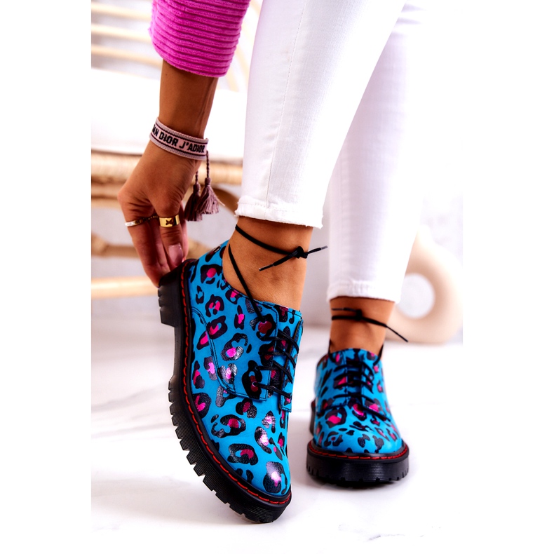 Naisten Oxfords Maciejka 04087-47 nahkakengät siniset monivärinen 1