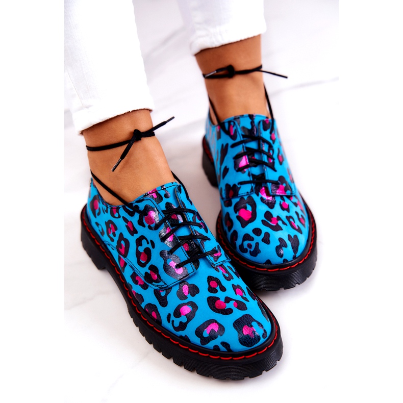 Naisten Oxfords Maciejka 04087-47 nahkakengät siniset monivärinen 5