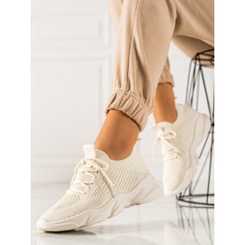 TRENDI Tekstiiliset urheilukengät beige 1