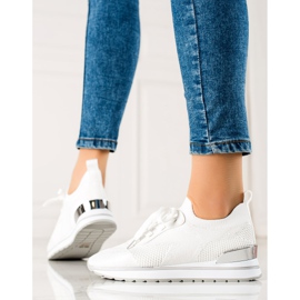 TRENDI Valkoiset kengät glitterillä valkoinen 1