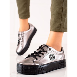 Filippo Nahkaiset lenkkarit alustalla beige 2